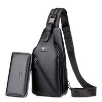 genuine leather mens chest bag casual crossbody bags large capacity men messenger pouch for phone man sling kangaroo pocket