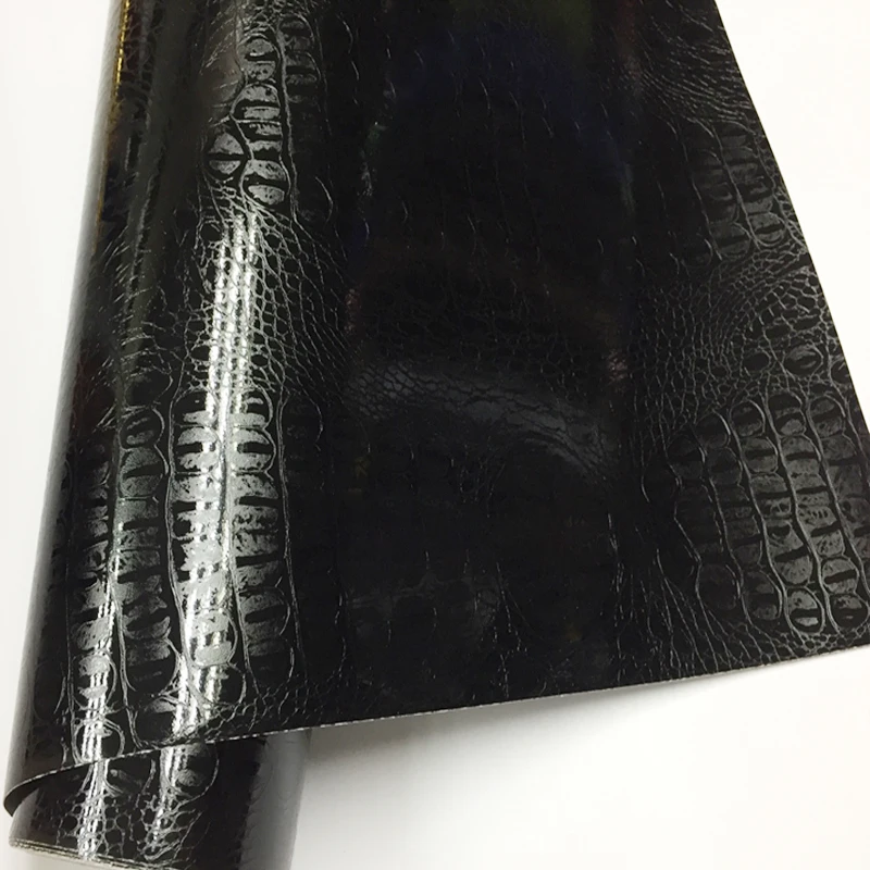 Высококачественная Черная текстура под крокодиловую кожу Виниловая наклейка