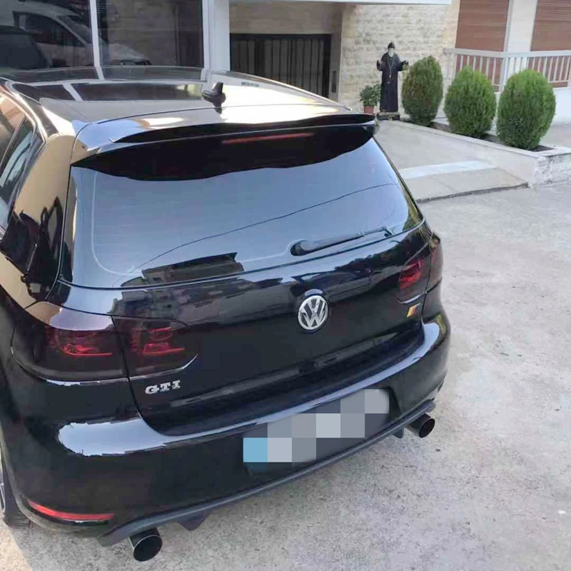 Для Volkswagen GOLF MK6 GTI спойлер 2010-2013 GOLF 6 GTI спойлер качественный ABS Материал заднее крыло цвет задний