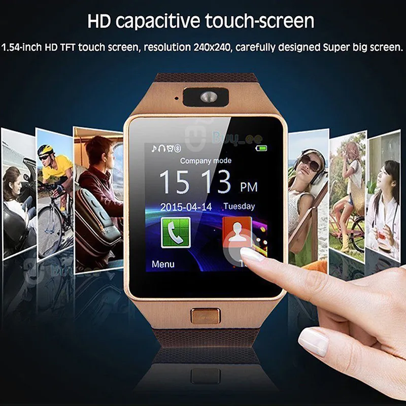 Умные часы с Bluetooth умные DZ09 Android Смарт для звонков GSM слот SIM карты камера