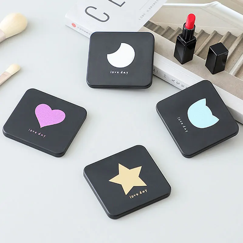 

Mini Square Makeup Mirror Portable Double-sided Cosmetic Mirror Folding Pocket Compact Mirror Travel Mirror Christmas Gift