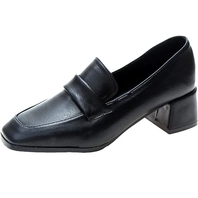 

Pumps 2020 Lady's Shoes New Autumn Waterproof Platform The Shallow Mouth Round Head High Heels Single Shoes OL Women's Shoes
