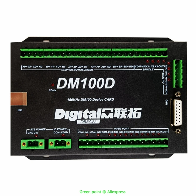 Подвеска DM100 3/4/5/оси 125 кГц контроллер движения с ЧПУ 24 В постоянного тока 1 А для