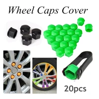 17mm 6 colors 20pcsset universal auto nylon antirust decorative protective cover hub screw protection cap screw cap