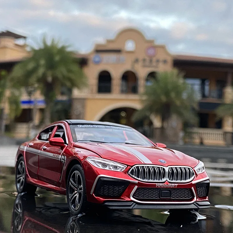 1:32 игрушечный автомобиль BMW M8 брелок для автомобильных ключей модель игрушечные