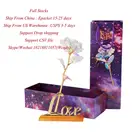 Подарок на день Святого Валентина подарки 24K золото фольга роза искусственный цветок розы Букет Galaxy розы на День Матери Декор