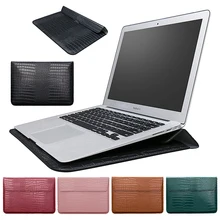 Fashion Crocodile Leather Laptop Sleeve Bag for Macbook Air Pro Retina 11.6 13.3 15.6 Lenovo Huawei 13 14 15 Inch Handbag Case