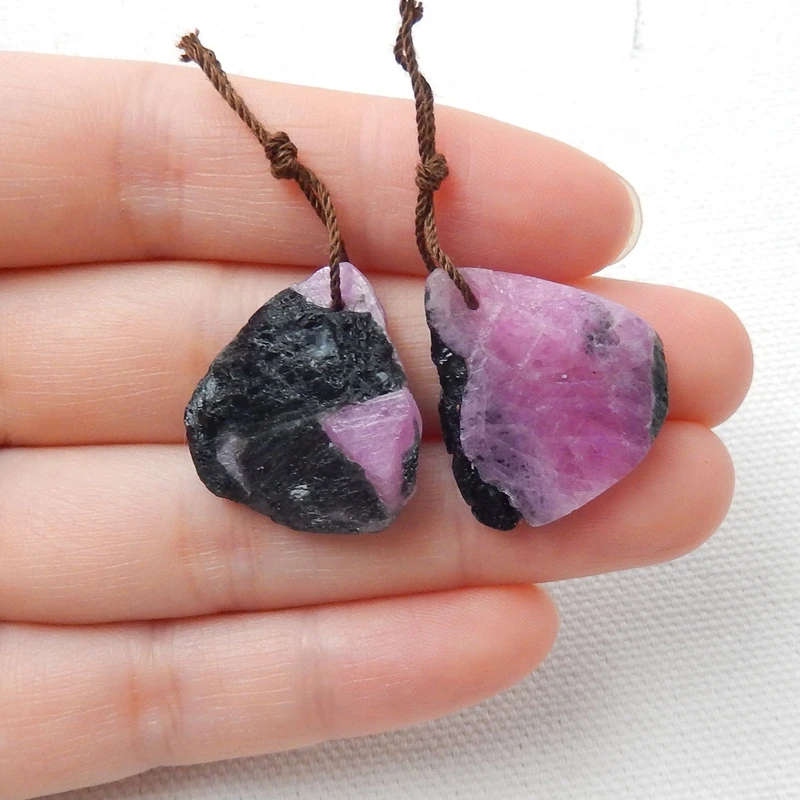 Натуральный драгоценный камень серпантин Рубин Самоцветы самородок серьги из