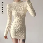 BoozRey осеннее вязаное мини-платье для женщин одежда базовое сексуальное шерстяное платье с открытой спиной осень зима роскошное рождественское платье