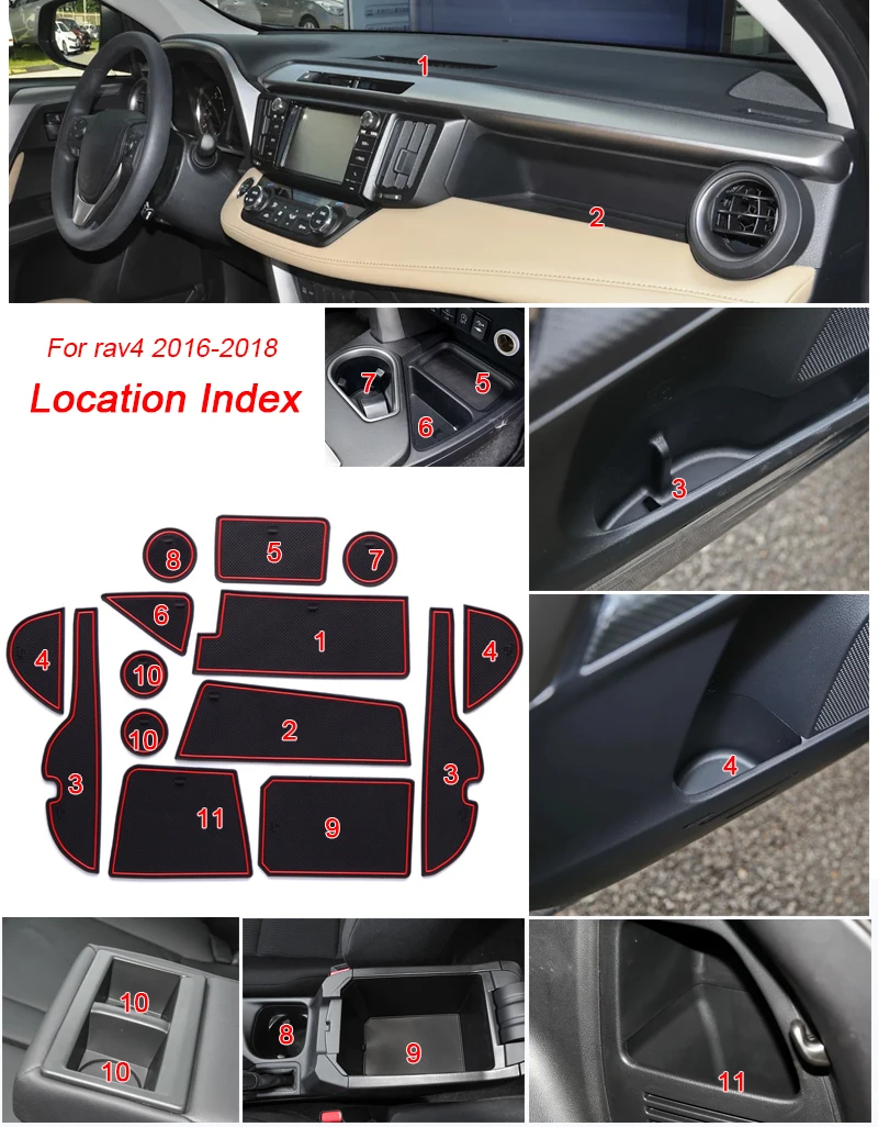 Фирменный Логотип автомобильный Стайлинг для Toyota RAV4 XA40 2013-2018 коврик ворот