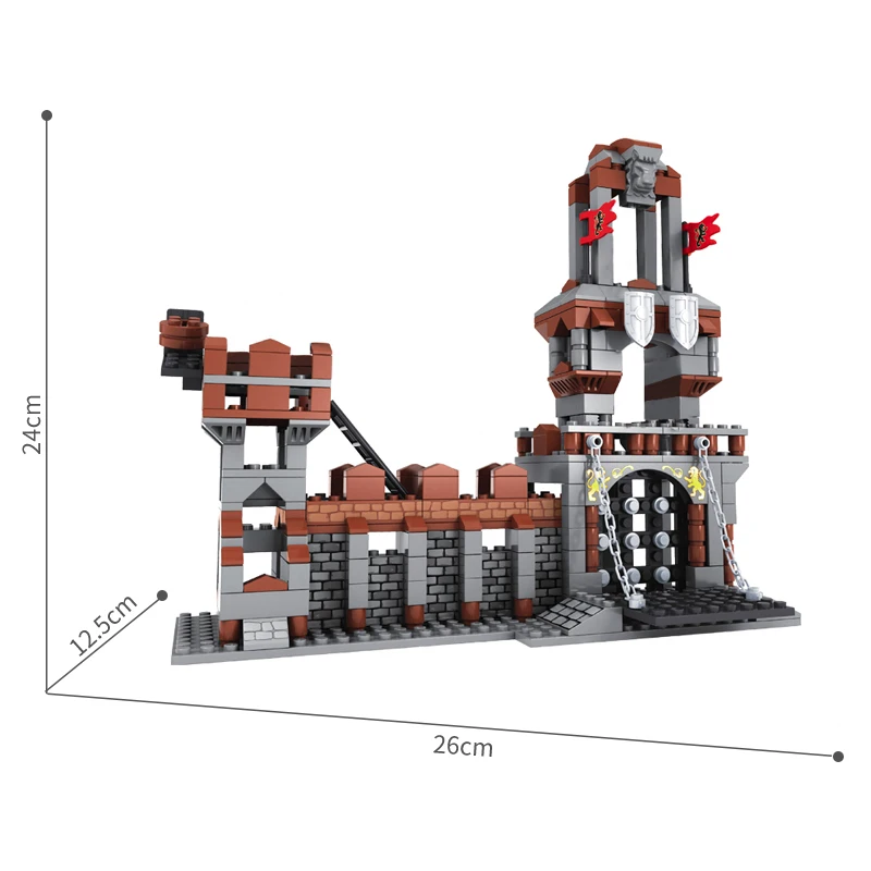 

AUSINI Castle Building Blocks Knight Horse Bricks Creator Pirate Ship Model Toys for Boy Children Mini Soldier Figures Block Toy