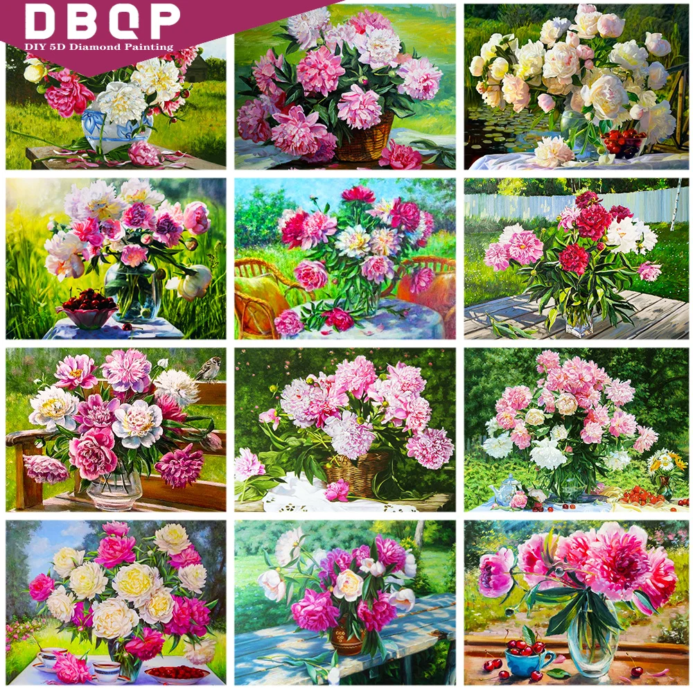 

Diamond Art Painting Mosaic Colorful Flower Round Drill Diamond Embroidery Floral Rhinestone Pictures Wall Home Decor Gift