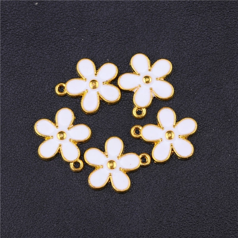 As Photo 15 Pieces Juya 15 шт. эмалированные подвески в форме цветов с рисунком Микки и Минни, подвески для женщин, Детские Модные ювелирные изделия - Окраска металла: As Photo 15 Pieces