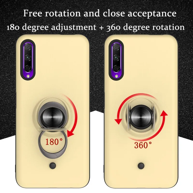Case for Huawei Honor 9X Pro P Smart Z Cover Silicone Magnetic Ring Mount Gyro For Y9 Prime 2019 Enjoy 9 Plus | Мобильные телефоны
