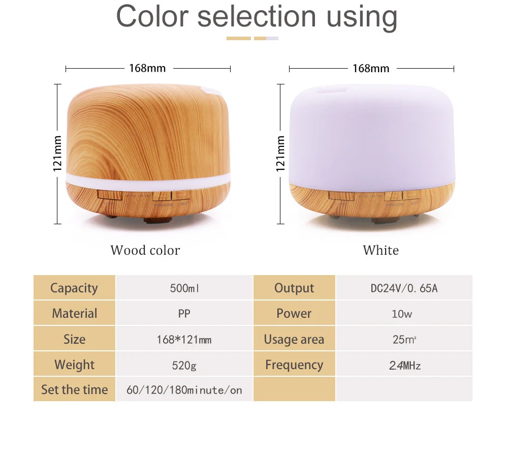 Ультразвуковой увлажнитель воздуха Ароматический диффузор эфирных масел 7