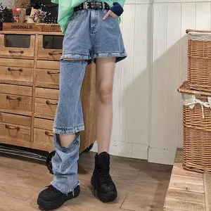 Летние повседневные строченные шорты 2020, уличная одежда, свободные прямые ретро-шорты в ретро стиле, женские шорты