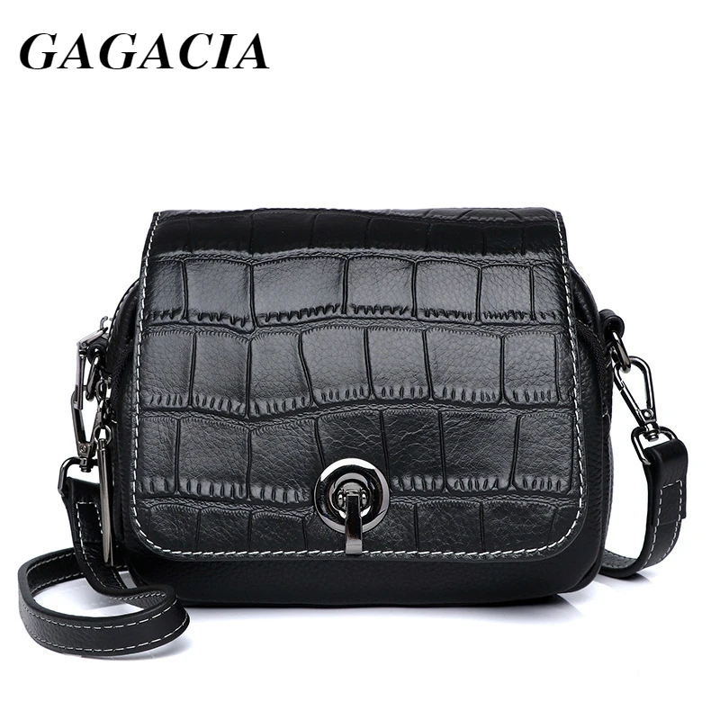 

GAGACIA Genuine Leather Flap Small Shoulder Crossbody Bag For Woman Messenger Bags For Ladies New Handbag Women Luxury Designer