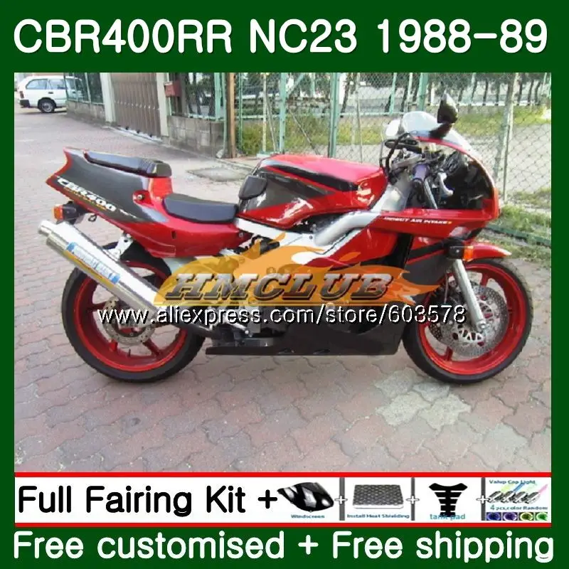 Обтекатели CBR400 RR для HONDA NC23 CBR400RR 1988 1989 1990 1991 1992 1993 96CL.64 CBR 400 400RR 88 89 90 91 92 93 черные