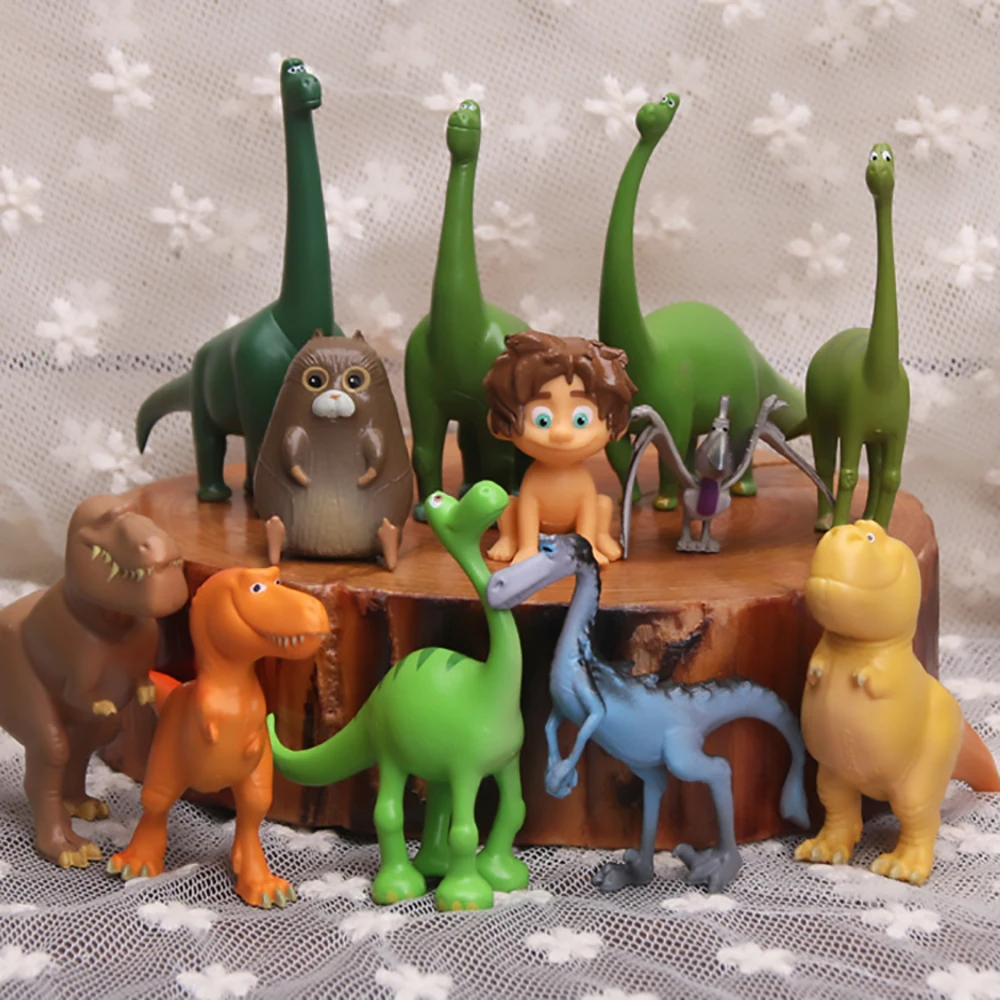 3-7cm 12 unids/lote pel&iacute;cula del buen dinosaurio de acci&oacute;n | PVC figuras de acci&oacute;n Arlo lugar Henry Butch Mini mu&ntilde;eca de juguete MODELO DE Topper de la torta-4