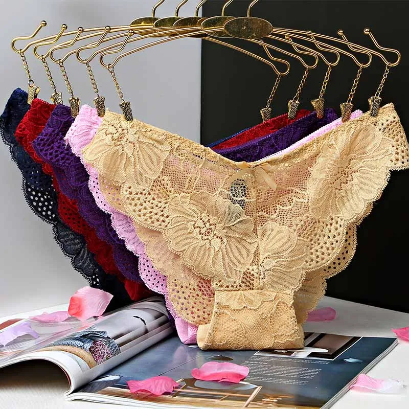 Buy 6 Get 7 Нижнее белье для женщин, сексуальные кружевные женские трусы с цветочным рисунком, мягкое женское нижнее белье, кружевные сексуальные женские трусики, трусы, S-XL, купить 6, получить 7 - Цвет: Buy 6 Get 7