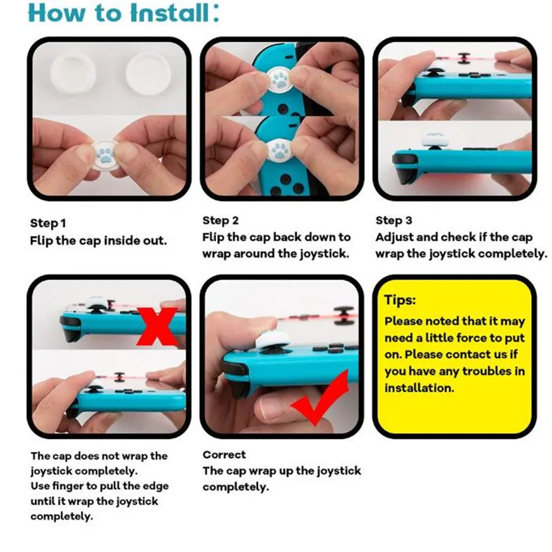 4 шт. силиконовая крышка с зажимом s Аксессуары для Nintendo Switch Joycon защитный чехол