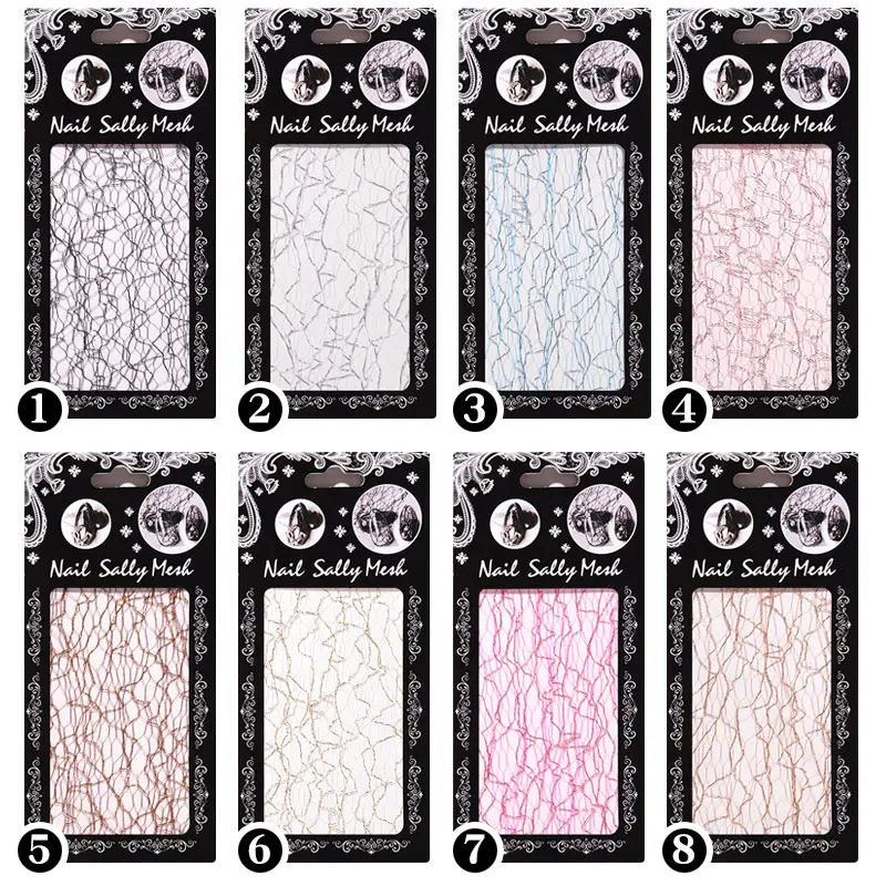 1 шт. 3D наклейка для ногтей Золотая и серебряная сетчатая линия лента