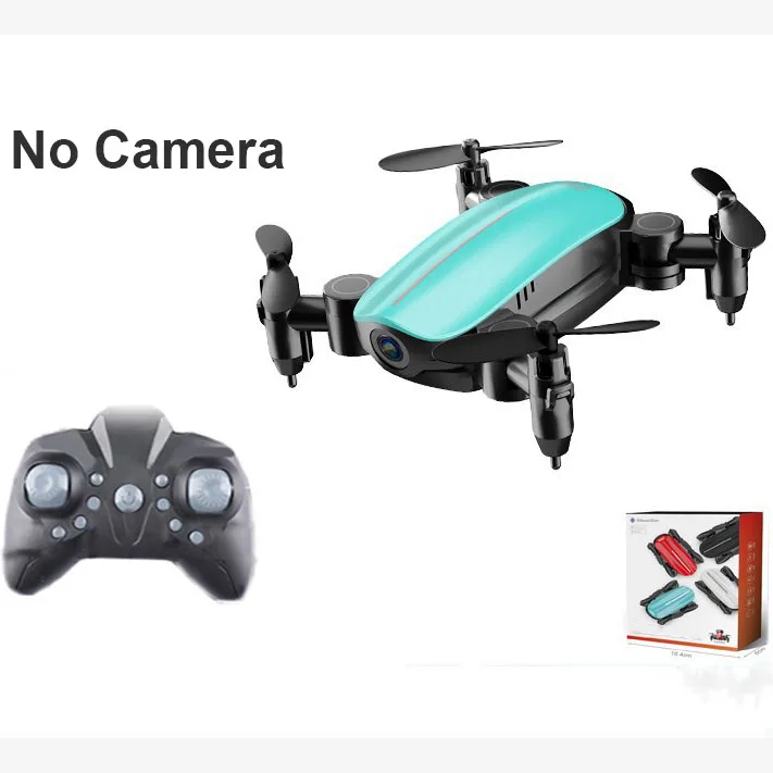 No Camera Blue RC Мини Квадрокоптер с wifi FPV складной Дрон самолет с камерой HD RC Дрон воздушный четырехосевой вертолет микро карманные игрушки - Цвет: No Camera Blue