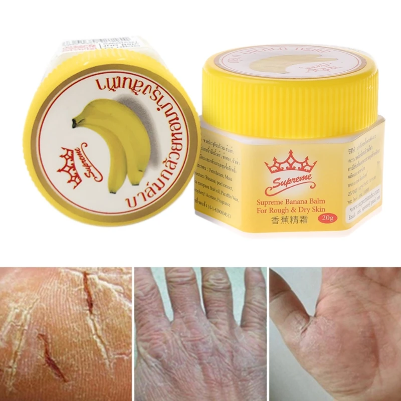 

20g Natural Banana Oil Moisturizing Cracked Heel Balm Foot Hand Skin Repair Cream Anti-Drying Smooth Dead Skin Removal Ointment