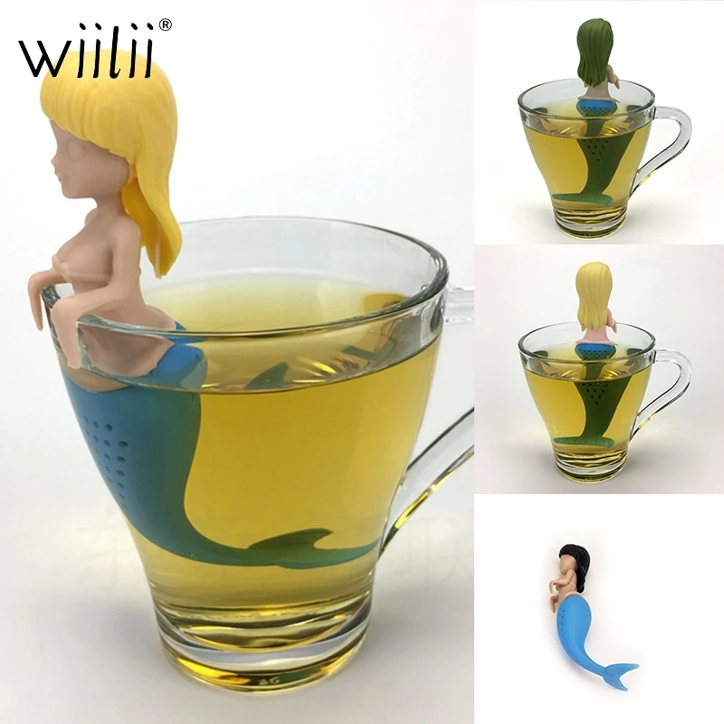 1 шт. милый женский чай с рыбками многоразовый Силиконовый Фильтр для чая