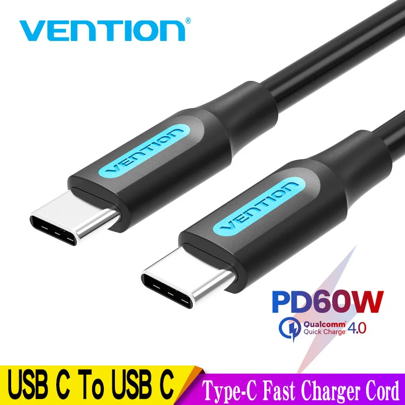 

Vention USB C to USB Type C Cable PD 60W QC4.0 Fast Charger Data USB-C Cable for Macbook Samsung S20 Xiaomi 10 Pro USBC Cable 3m