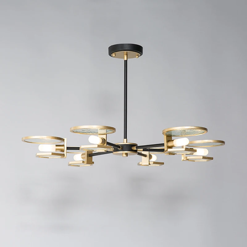 Постмодерн светодиодный роскошная Золотая люстра лампа для гостиной