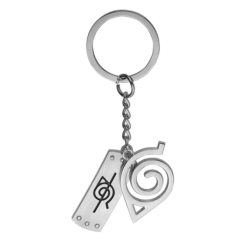 Наруто брелки для мужчин и женщин готический панк звезда Танк круглый брелок