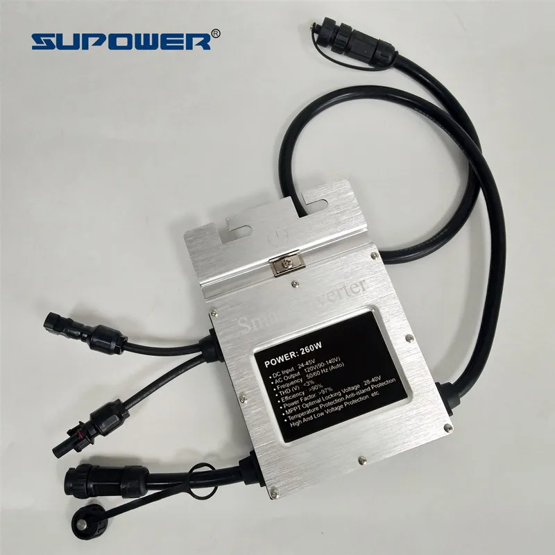 Водонепроницаемый IP65 250W 260W 24 45 В DC Вход AC 120V 50/60Hz Выход солнечные сетки галстук