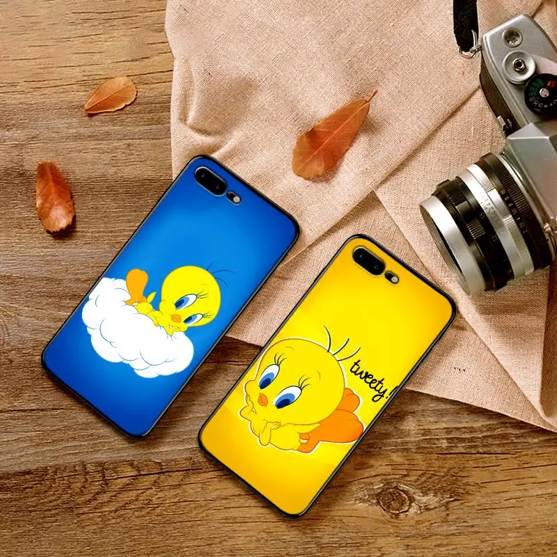 Чехлы для iPhone XR XS Max X 6 6S 7 8 Plus Горячая птичка Твити мягкая IMD задняя крышка телефона