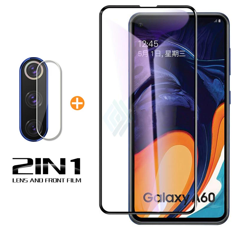 

2 In 1 Camera Lens Tempered Glass For Samsung Galaxy A51 A71 A01 Screen Protector On The M30S A10 A20 A30 A40 A50 S 2019 Cover