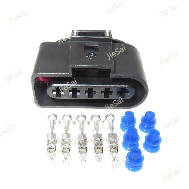 Штепсельная Вилка катушки зажигания 1J0973725, 5 контактов, разъем датчика зажигания, водонепроницаемые гнездовые разъемы 1J0 973 725 для VW SKODA