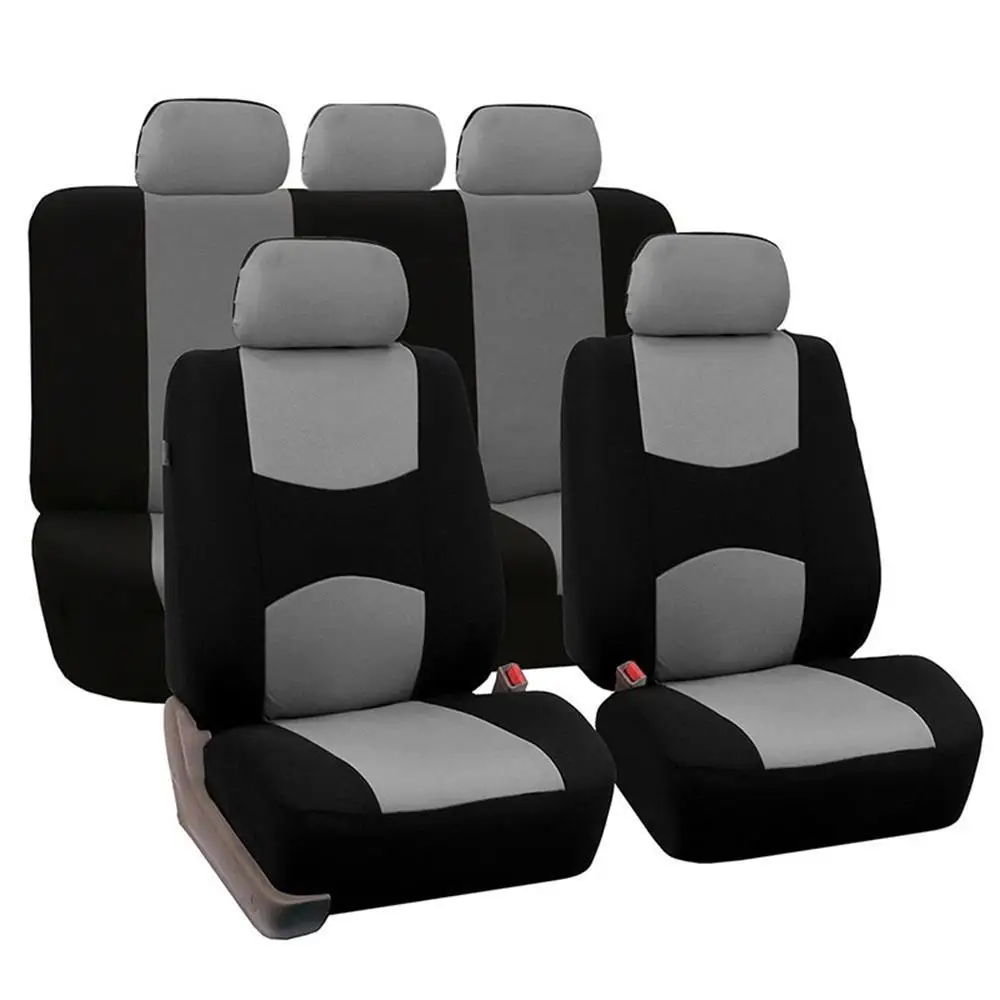 

9pcs Car Seat Covers Front Rear Headrests Full Set Auto Seat Cover Universal Fit for Auto Truck Van SUV Car Interior Accessories