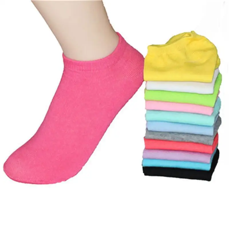 1Pairs Women Candy Colors short socks Casual Softable Cute Boat Socks Fashion Women Socks Girls Low Cut Socks носки
