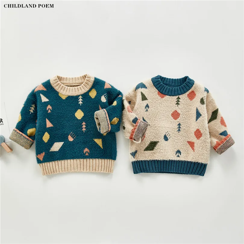 

Baby Sweater Autumn 2020 Woolen Baby Boys Girls Sweater Knit Baby Clothes Winter Kids Toddler Sweaters For Boy Girls Pullover