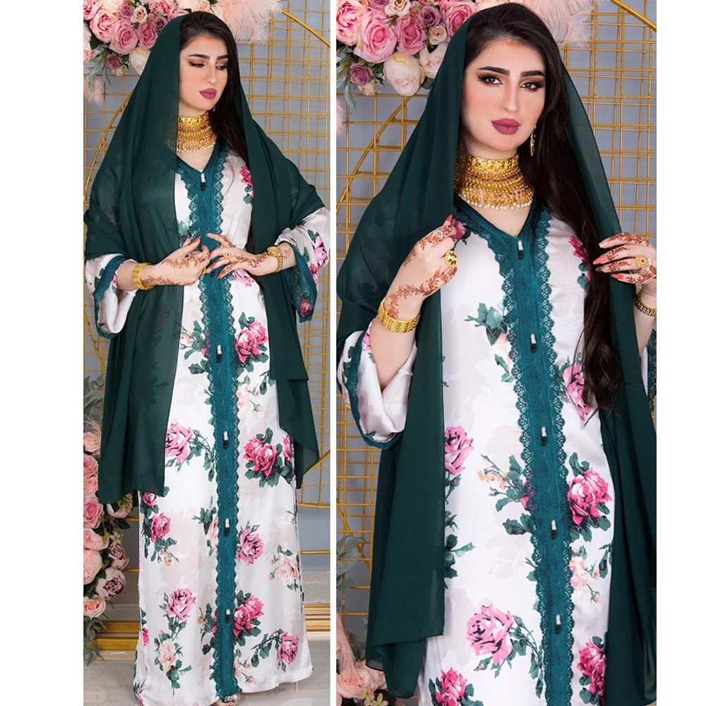 

Abaya Дубай, Турция арабский хиджаб, мусульманское сатиновое платье, мусульманская одежда, вечерние платья, Abayas для женщин, женское платье