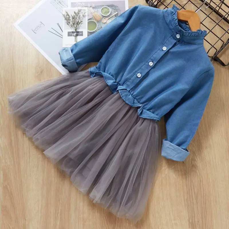 az1531 blue Mayfair Cabin/платья для девочек; Новинка года; Одежда для девочек; милое шифоновое длинное платье с длинными рукавами и плиссированной талией - Цвет: az1531 blue