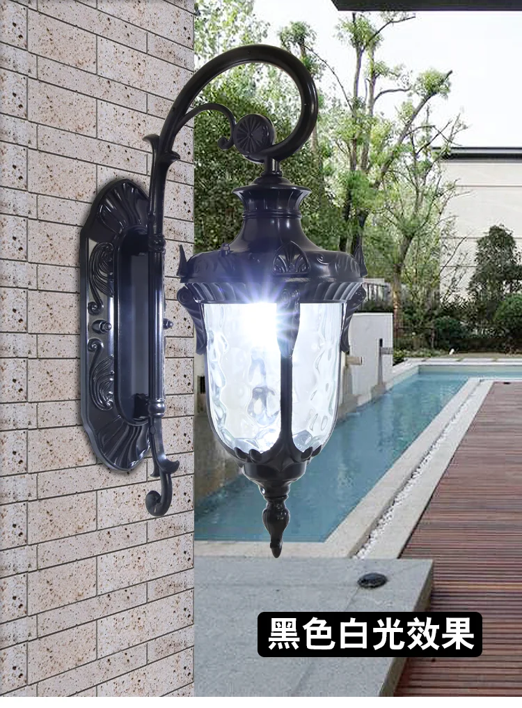 Европейский стиль ретро открытый водонепроницаемый светодиодный настенный