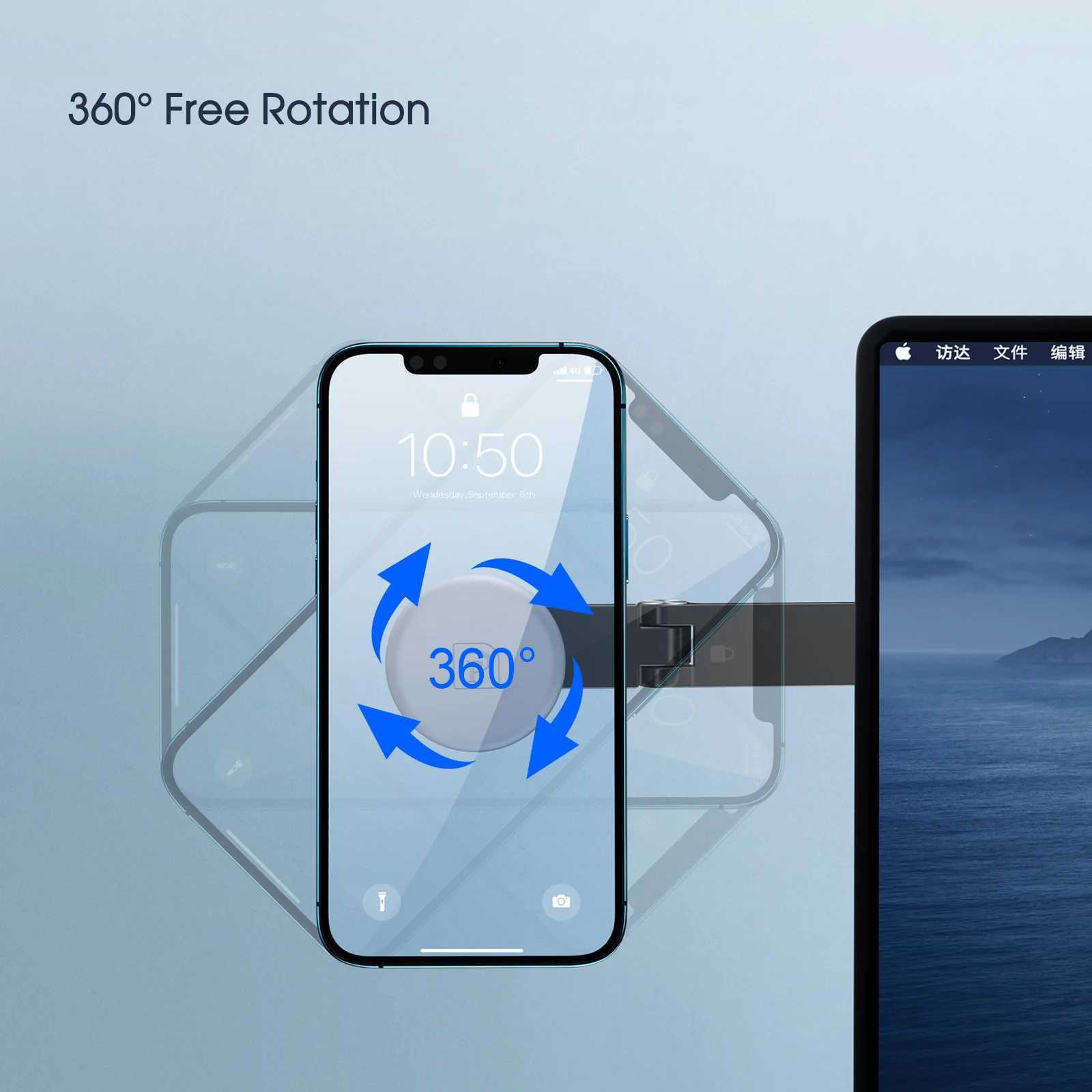 oatsbasf adjustable multi screen phone holder support laptop dual monitor display connect phone stand magnetic telescopic holder free global shipping