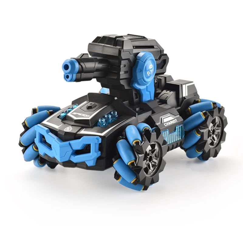 

Remote Control Stunt Car Tank 2.4G 4WD 360 Degree Rotating Turret Angle Adjustable RC Water Bomb Children Fighting Vehicle L4MC