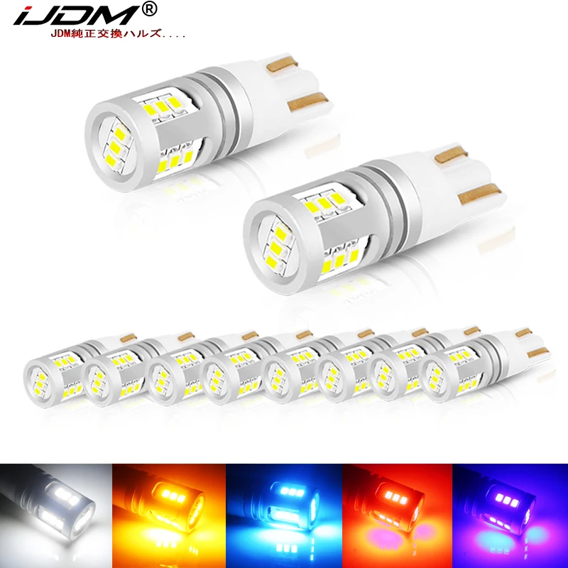 IJDM W5W светодиодный T10 Canbus без ошибок автомобильные лампы 168 194 поворотные