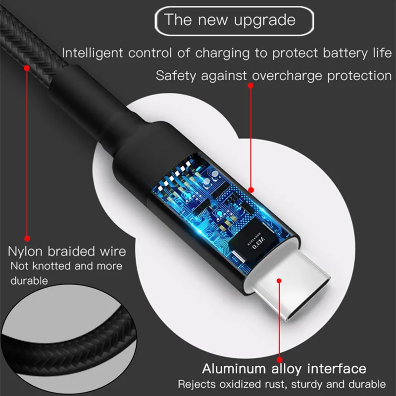 Usb type-C кабель для iPhone X XS XR 7 8 Plus автоматически отключается Быстрая зарядка для samsung S9 светодиодный кабель для синхронизации данных