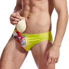 Купальник мужской с низкой талией, трусы-плавки с принтом, быстросохнущие, эффект пуш-ап, пляжная одежда для серфинга, s, 2020