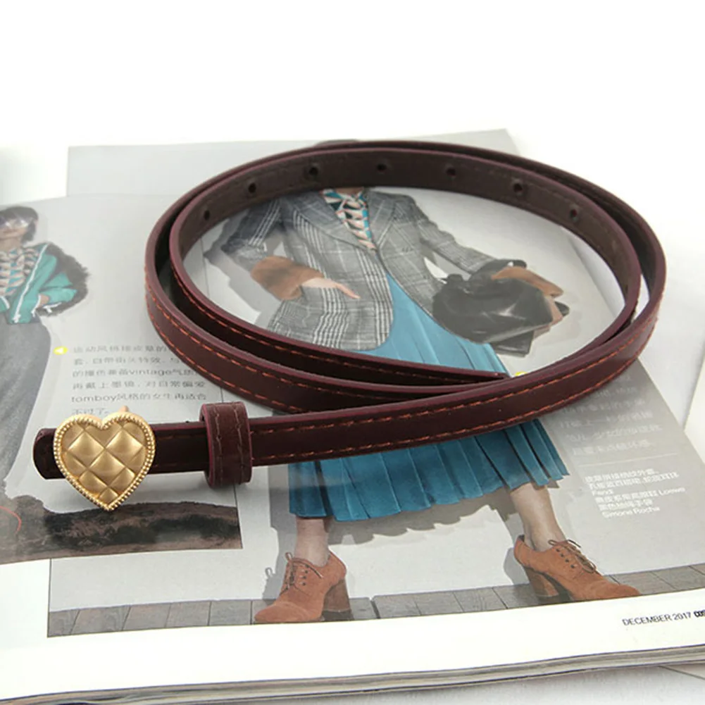

Vintage Love Buckle Thin Belt Women PU Leather Jeans Dress Decorative Party Waistband Clothes Accessories dropshipping#38