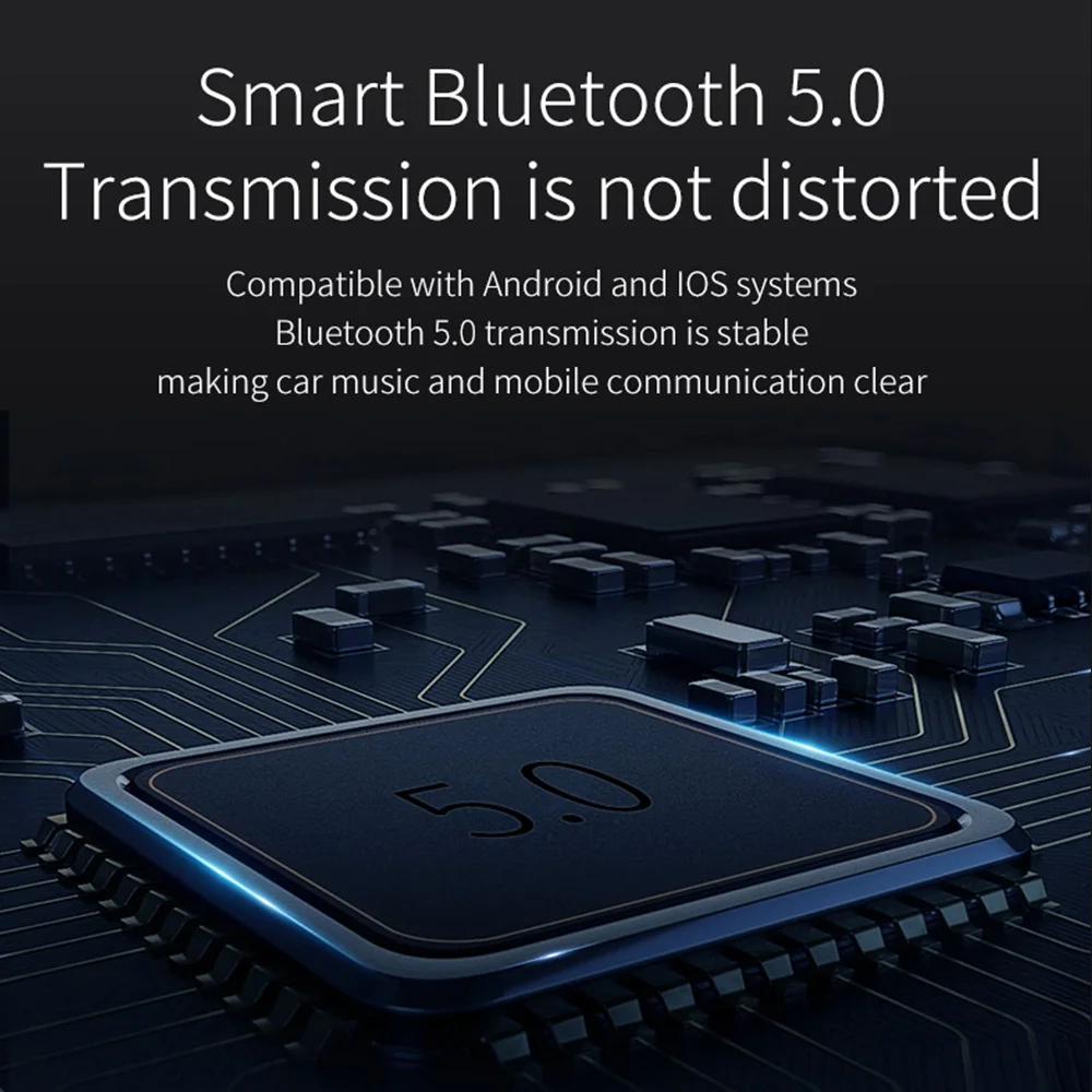 Беспроводной Hands-Free fm-передатчик Bluetooth 5 0 стерео MP3-плеер режим дыхания 7 цветов