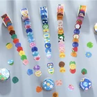 100 шт. милые в форме сердца животные фруктовое печенье дерево торт смайлик лицо цветок Звезда васи лента Сделай Сам Скрапбукинг Декоративные наклейки